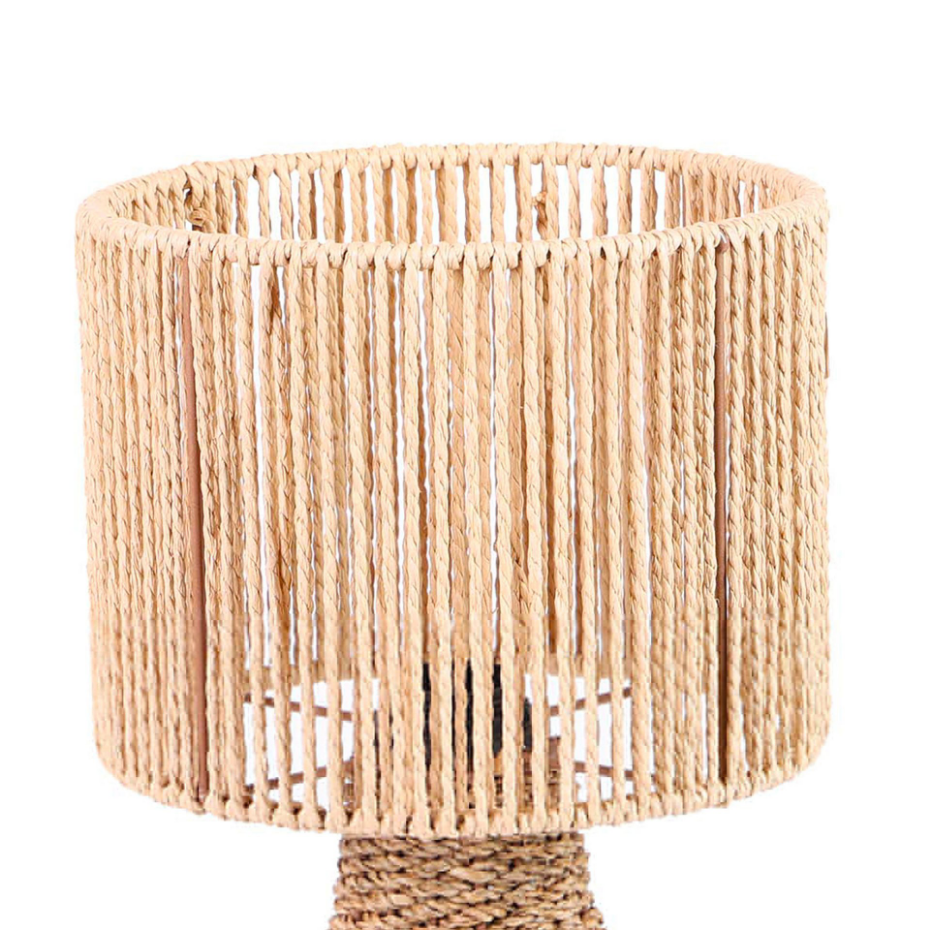 Lampe à poser en corde et algue marine
