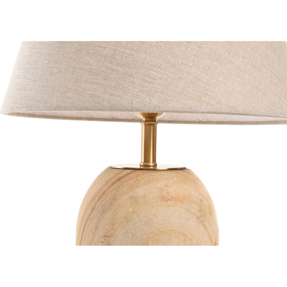 Lampe de table en bois et laiton forme organique Item Home India Lamps 1c25