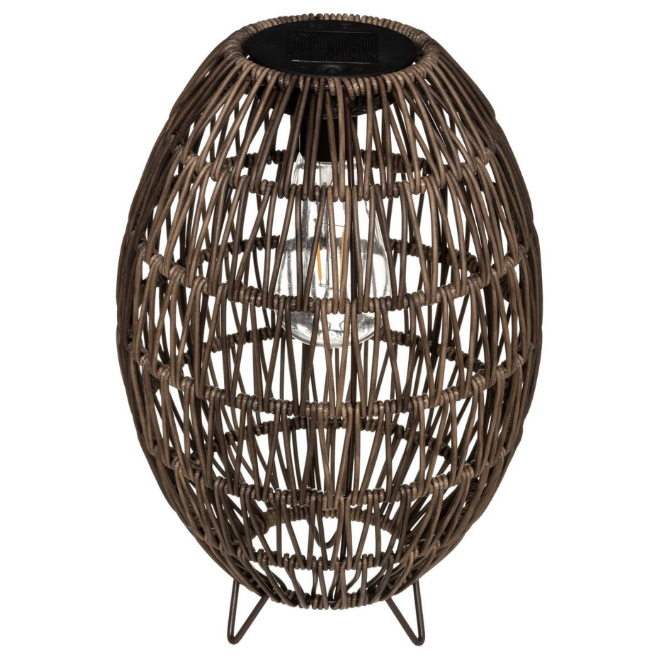 Lampe solaire d'extérieur osier tressé RAVI