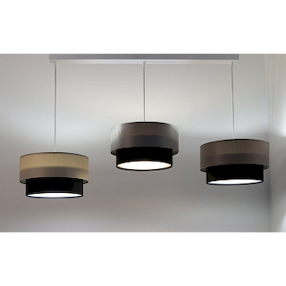 Suspension rectangulaire en PVC LED E27 Duo ellegant