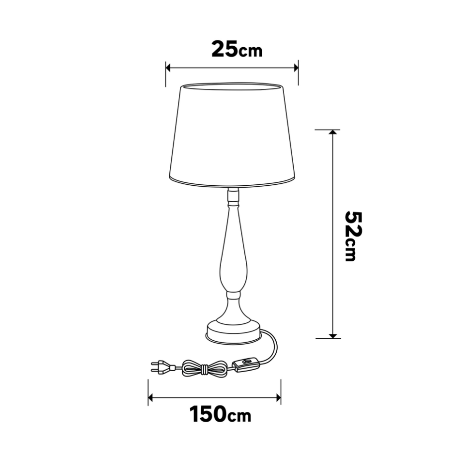 Lampe en métal et lin, DROUMA