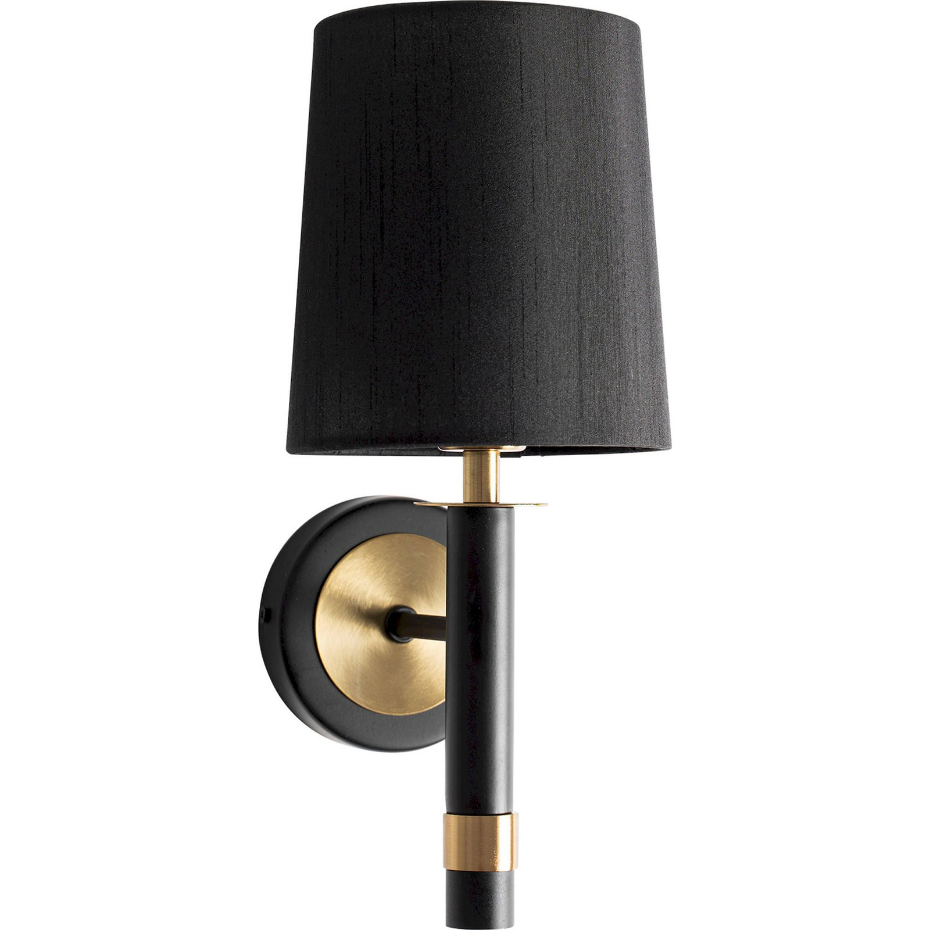 Lampe murale art déco en acier patiné et cristal