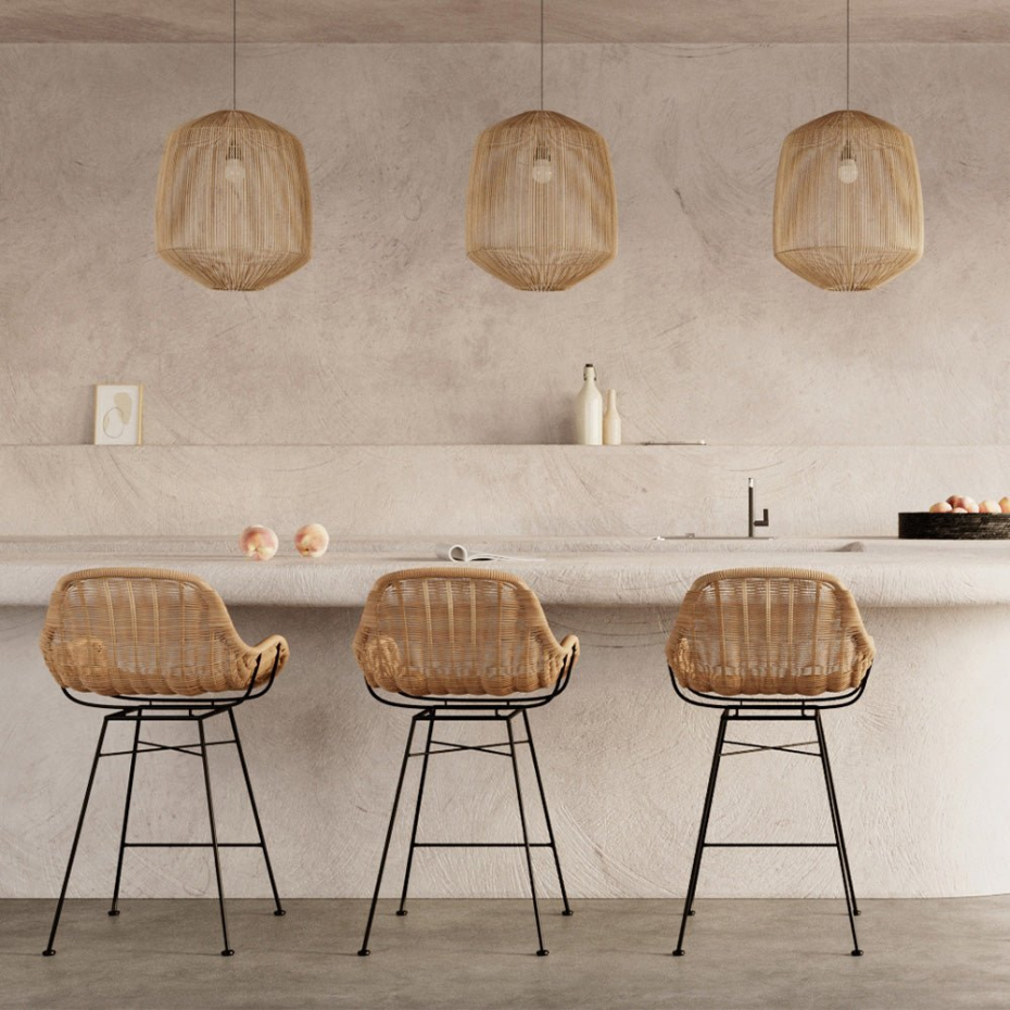 Abat-jour pour suspension en rotin D40 cm - HAJAR