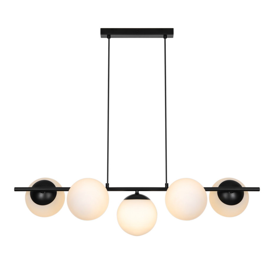 Suspension Lilly 5-spot  Métal Noir ,  H. 20 - IP20 - E14 /  Nordlux Intérieur