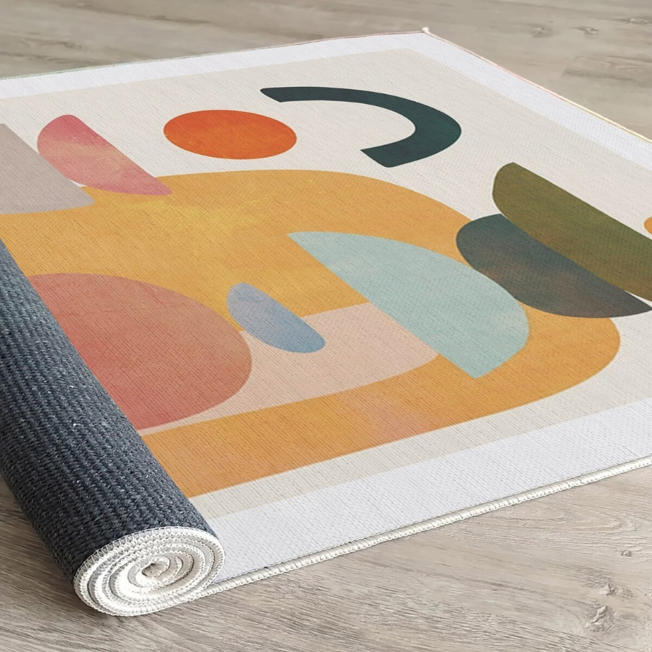 Tapis écru à motifs - WOOPAMUK