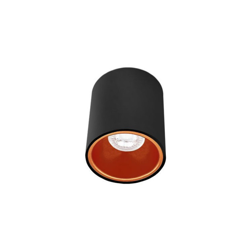 Spot Essentiel Rond Noir Intérieur Cuivré