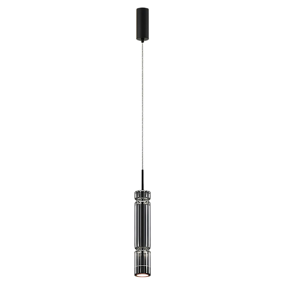 Suspension design à LED, abat-jour en verre SOLANA