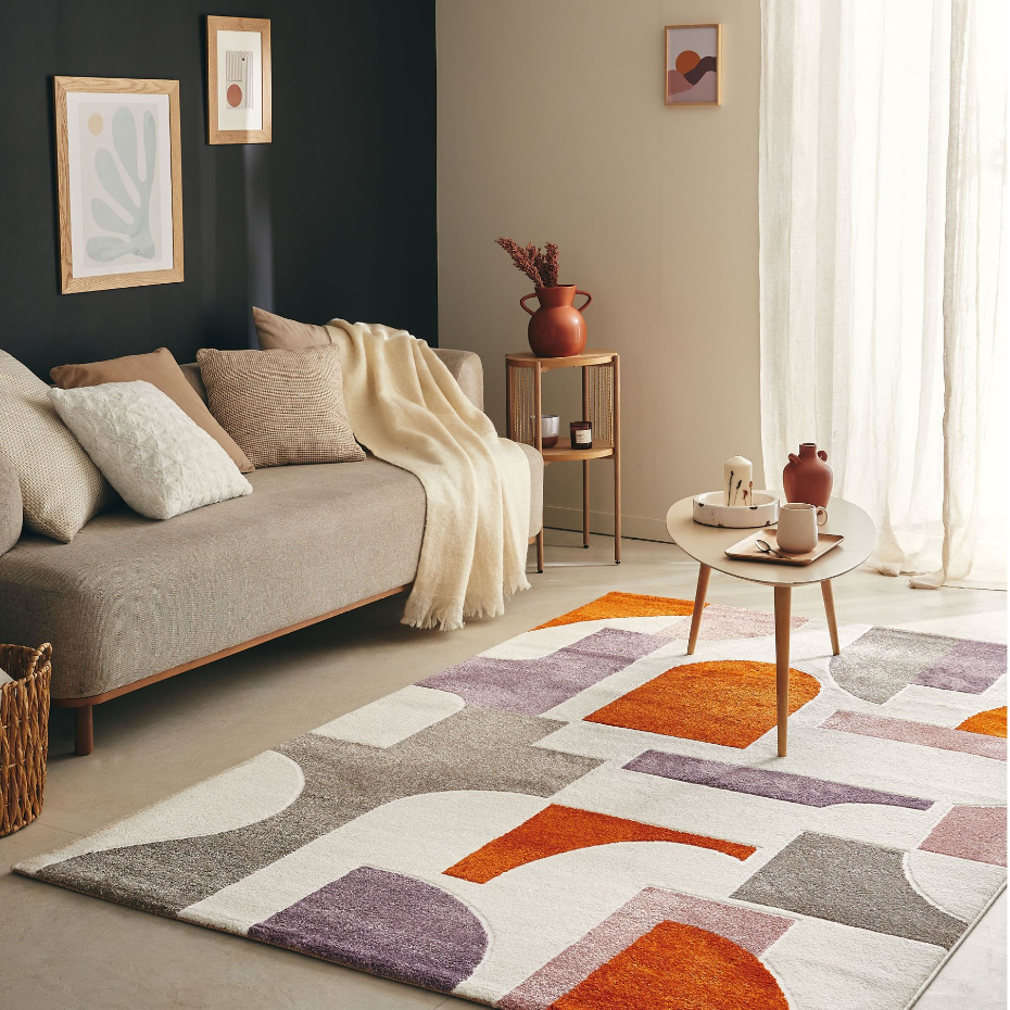 Tapis de salon motifs abstraits MEMPHIS