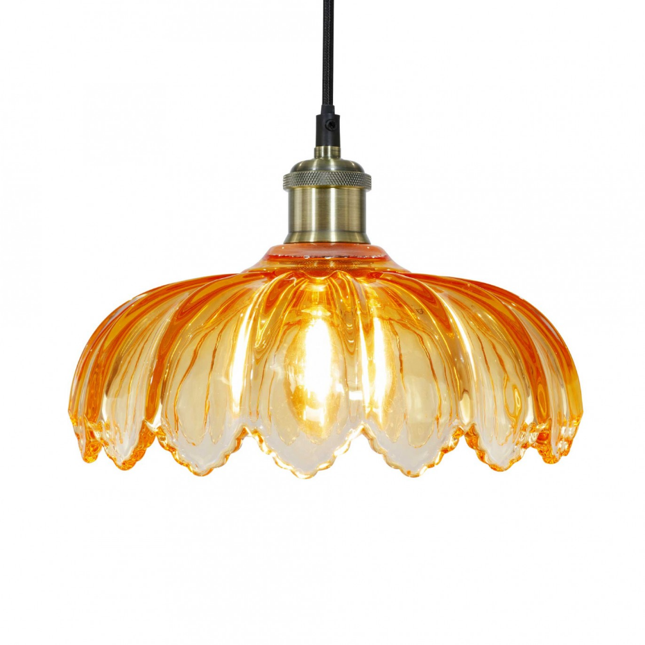 Suspension fleur en verre Ø26 cm, Pétale
