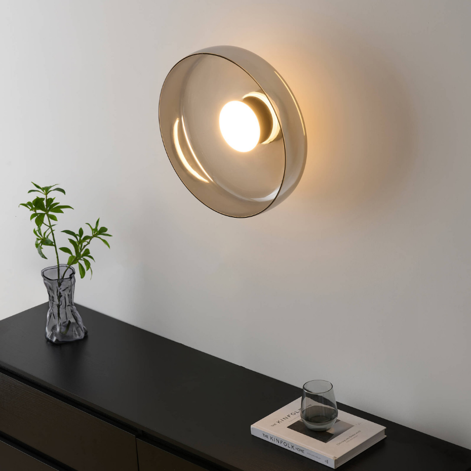 Plafonnier LED en verre fumé - RICCARDO