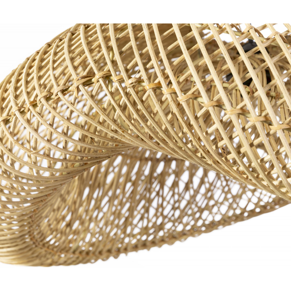 Lampe d'ambiance en rotin épurée