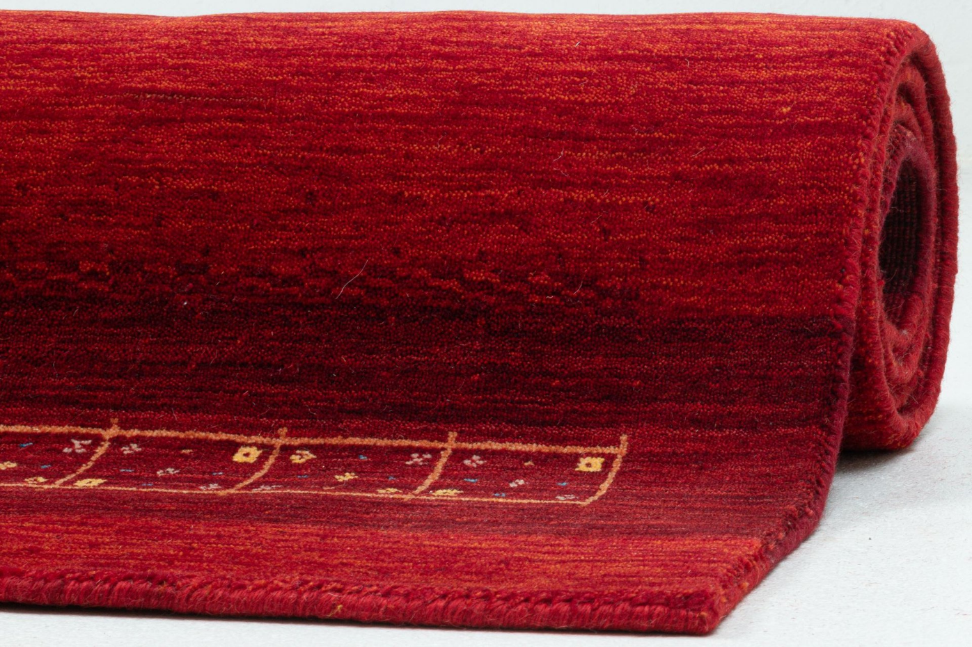 Tapis salon gabbeh Lori Dream Gold tissé main
