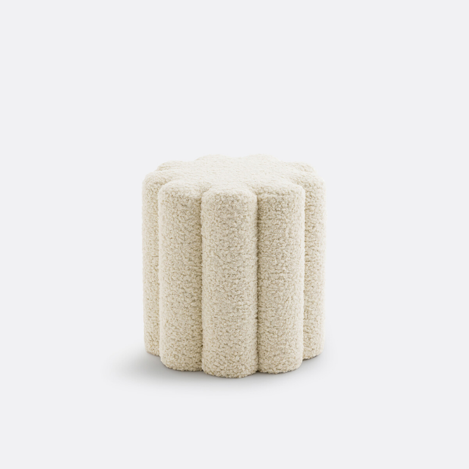 Pouf bouclette chenillée, Justyna