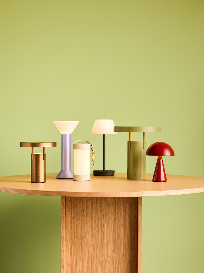 Lampe portable en verre et fer SALON