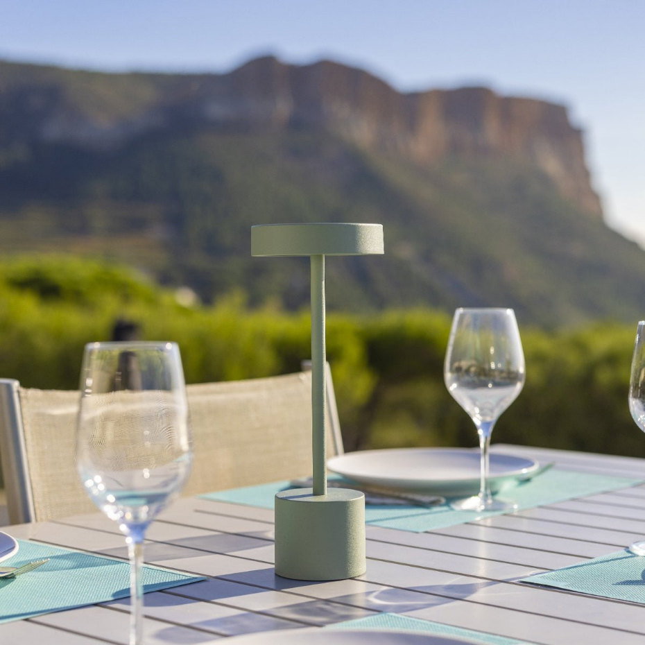 2 Lampe de table sans fil ROBY Gris H30cm