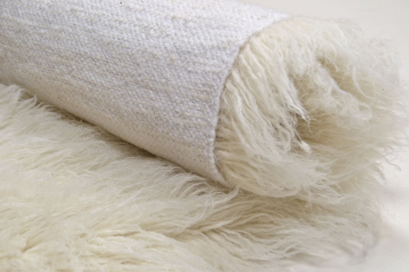 Tapis grec flokati original en laine tissé main épaisse - Flokos 2450