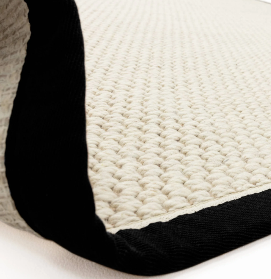 Tapis de salon moderne laine et jute ROKA