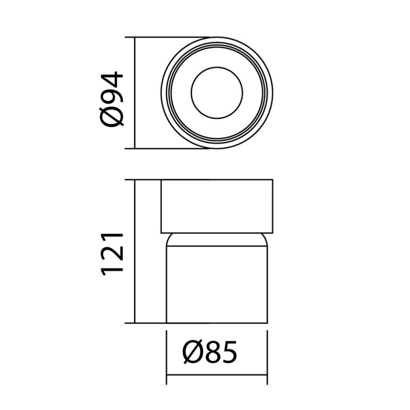 Plafonnier spot GU10 orientable Martina blanc IP44