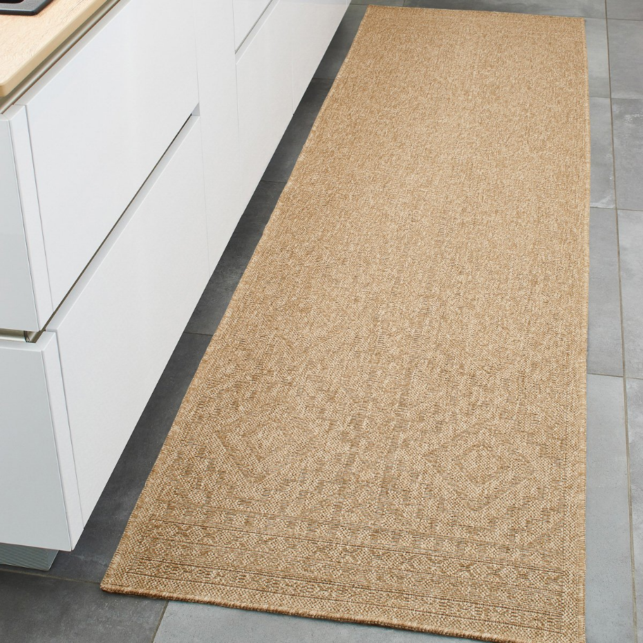Tapis intérieur extérieur aspect jute motifs ethniques NATURE