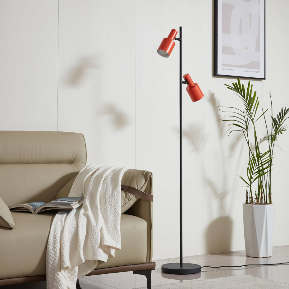 Lampadaire en métal moderne, Ovelia
