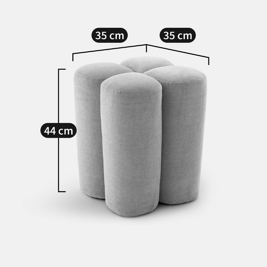 Pouf vintage polyester, Mariane