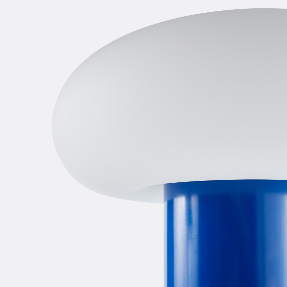 Lampe à poser métal fer et opaline H36,6 cm, Omer