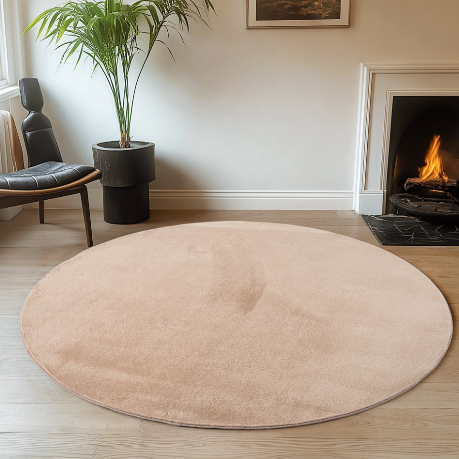 Tapis de salon uni doux ALBA