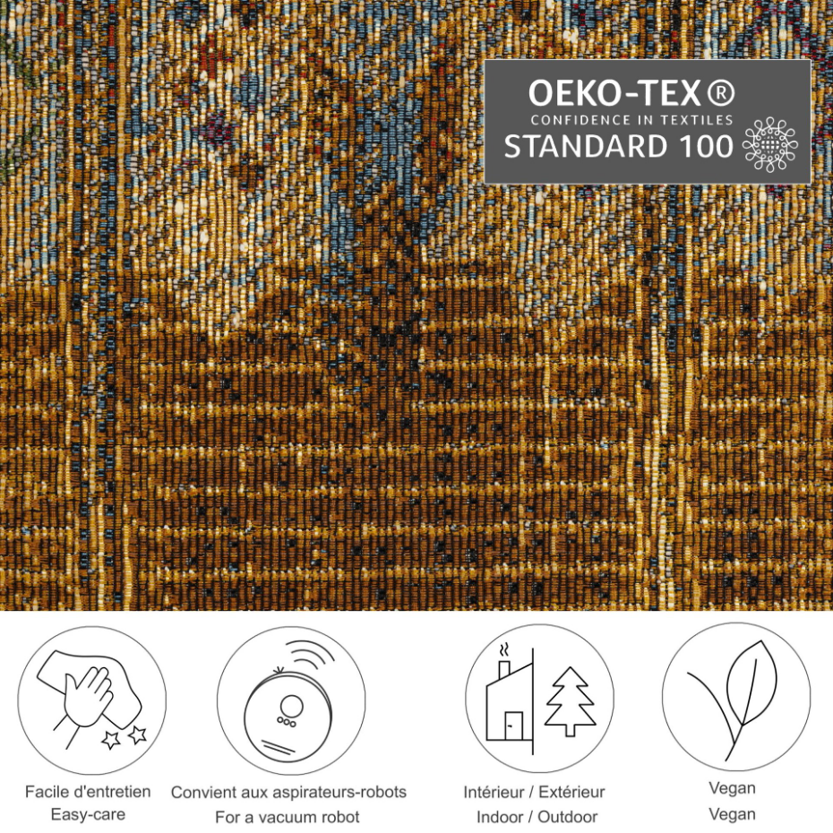 Tapis d'extérieur tissé plat à motifs géométriques - Aurora