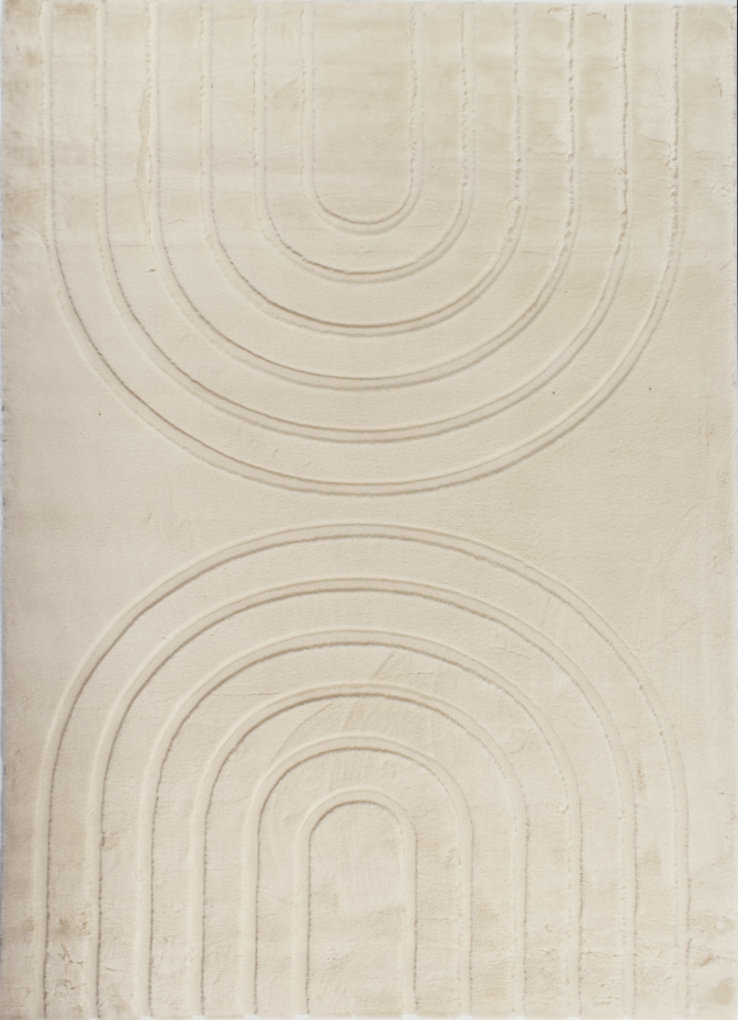 Tapis interieur doux à motif arc lavable en machine ALASKA