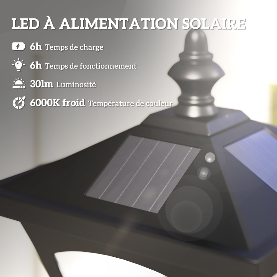 Lampadaire extérieur solaire lanterne - OLDIIZ