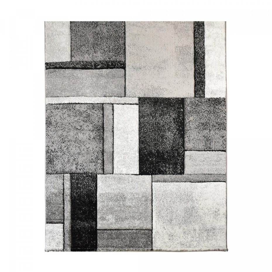 Tapis salon et chambre tissé motif géométrique LYN8 GEOME