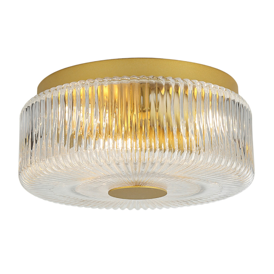 Petit luminaire verre et métal doré - PAOLINA
