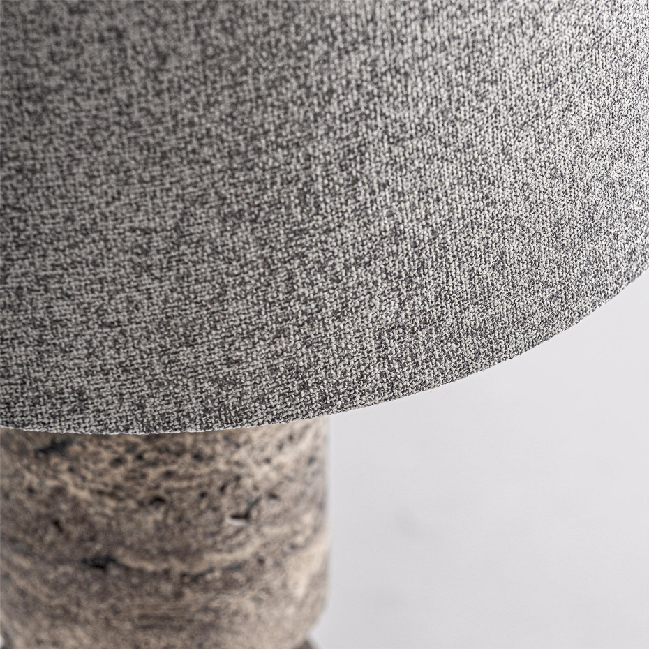 Lampe de salon en travertin et bois