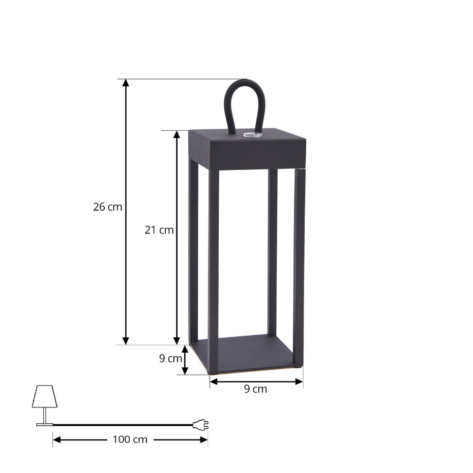 Lampe à poser en métal moderneLED, Iruna
