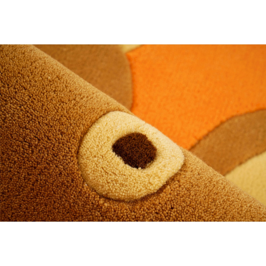 Tapis en modacrylique à motif lapin carré