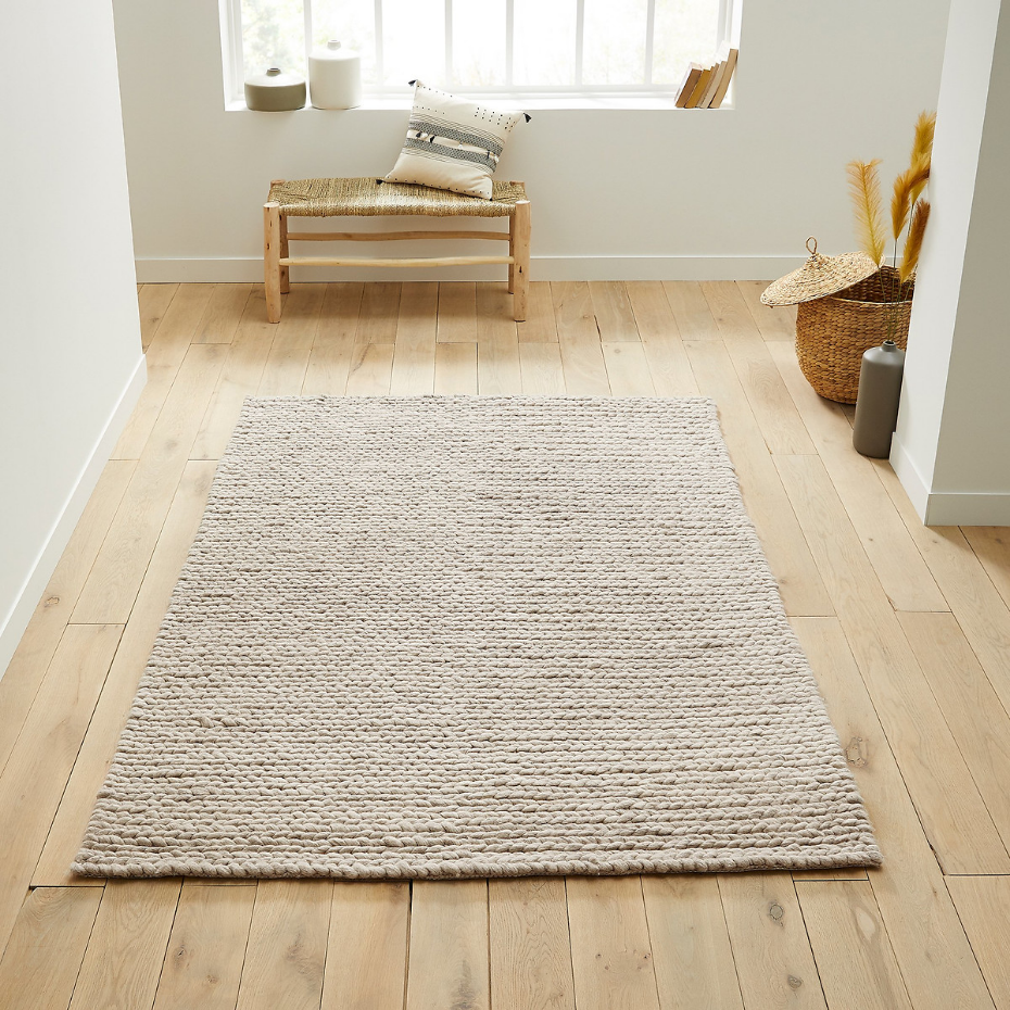 Tapis laine, Diano, effet tricot