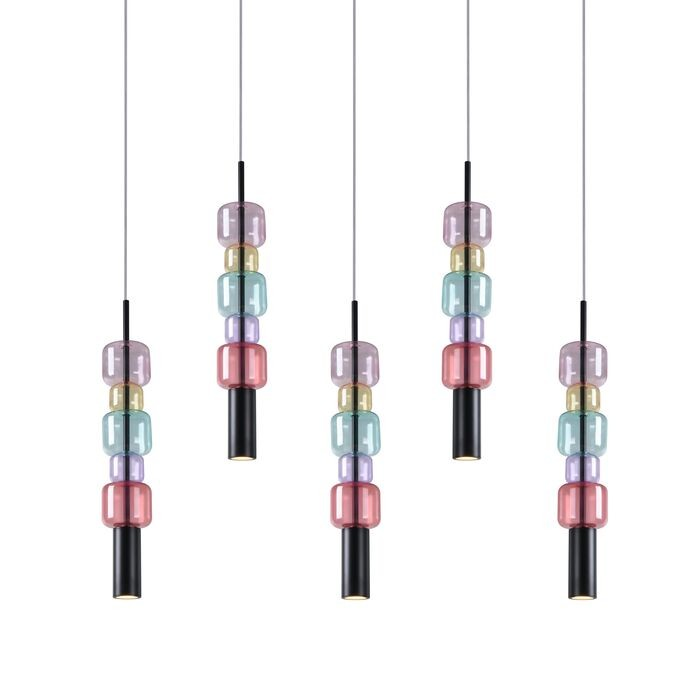 Suspension en verre et acier, CANDY BAR