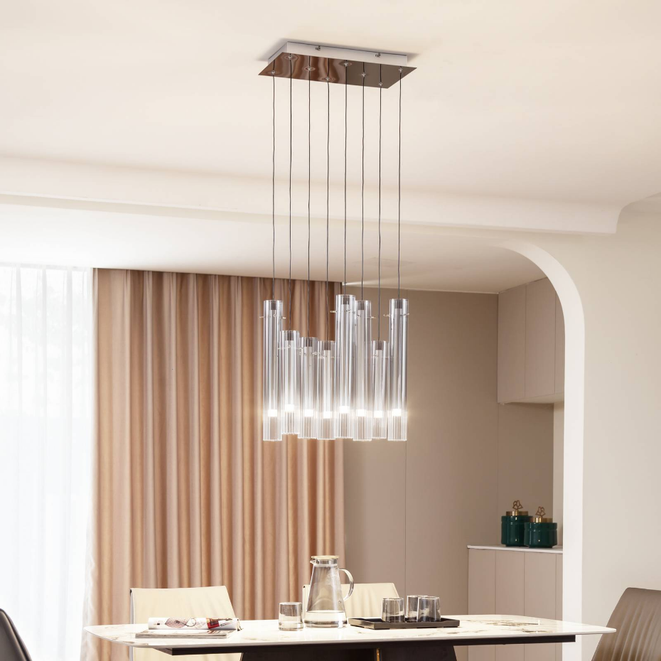 Suspension en verre moderneLED, Korvitha