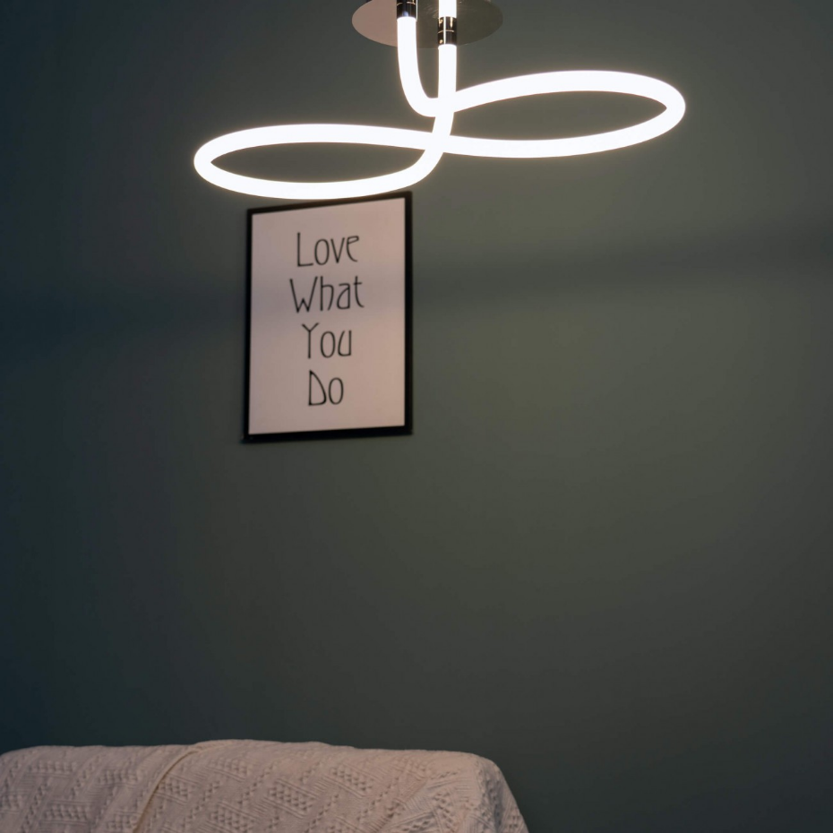 Plafonnier LED infini chromé - AENARIA