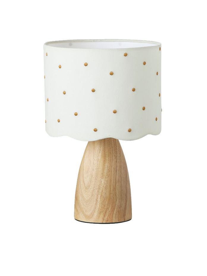 Lampe de chevet pois brodés
