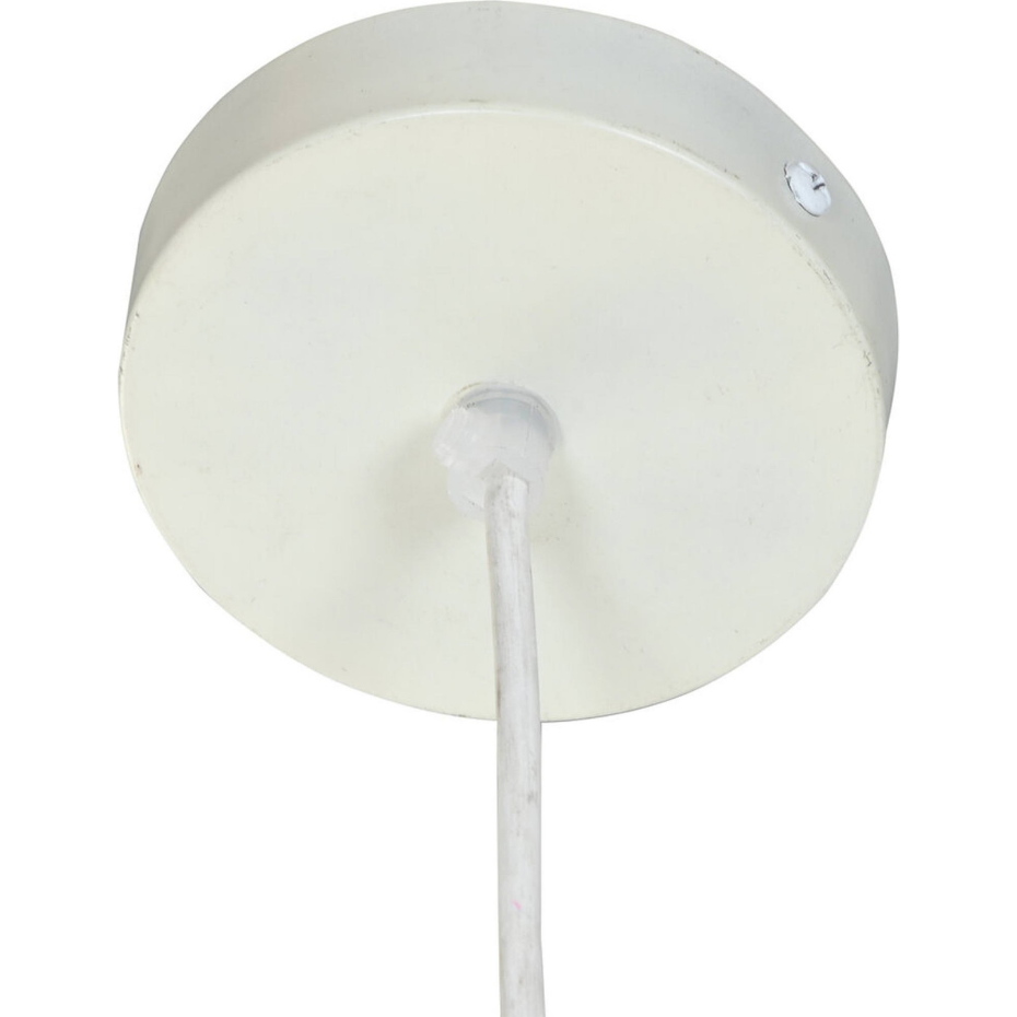 Suspension ronde en raphia tressé motif graphique Urban Vila2