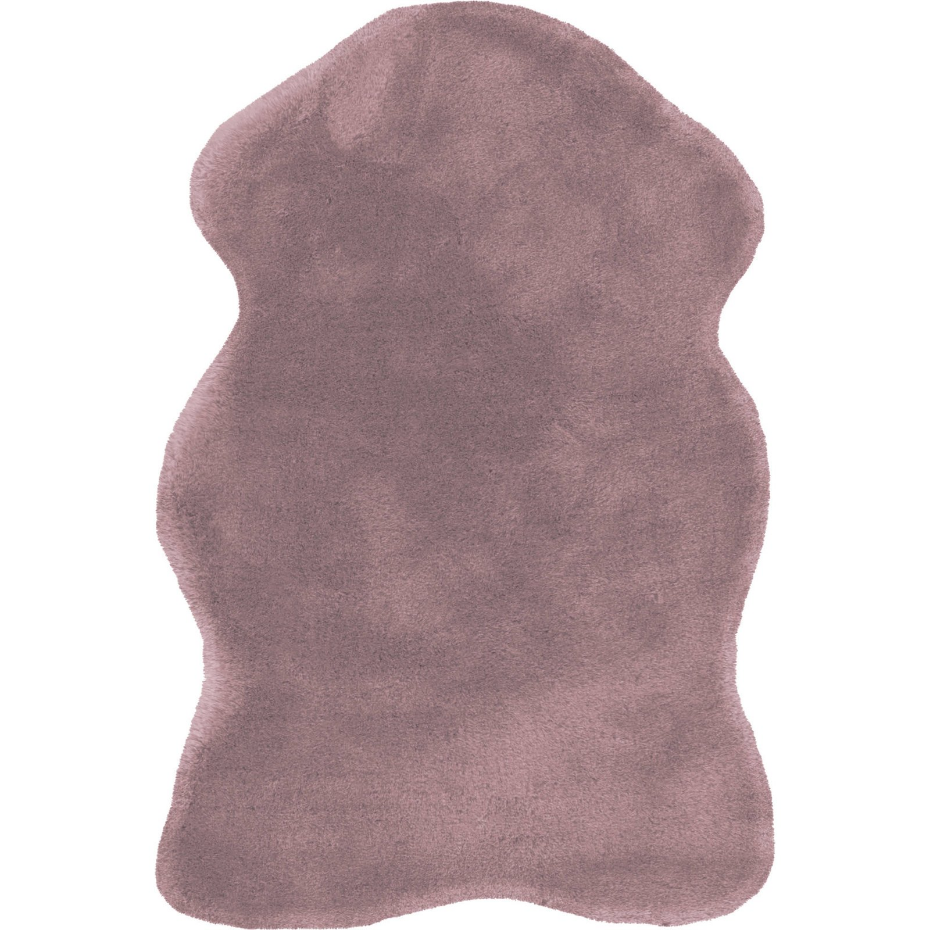 Tapis en polyester effet lapin forme peau