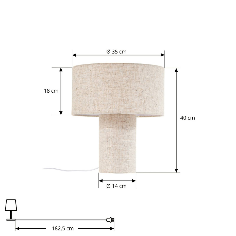 Lampe à poser en textile scandinave, Elfie