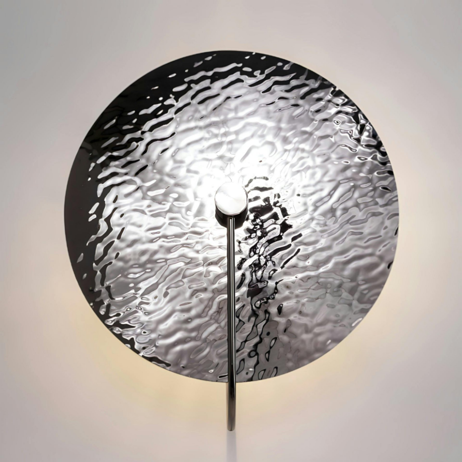 Applique ronde en verre à vagues CALERA