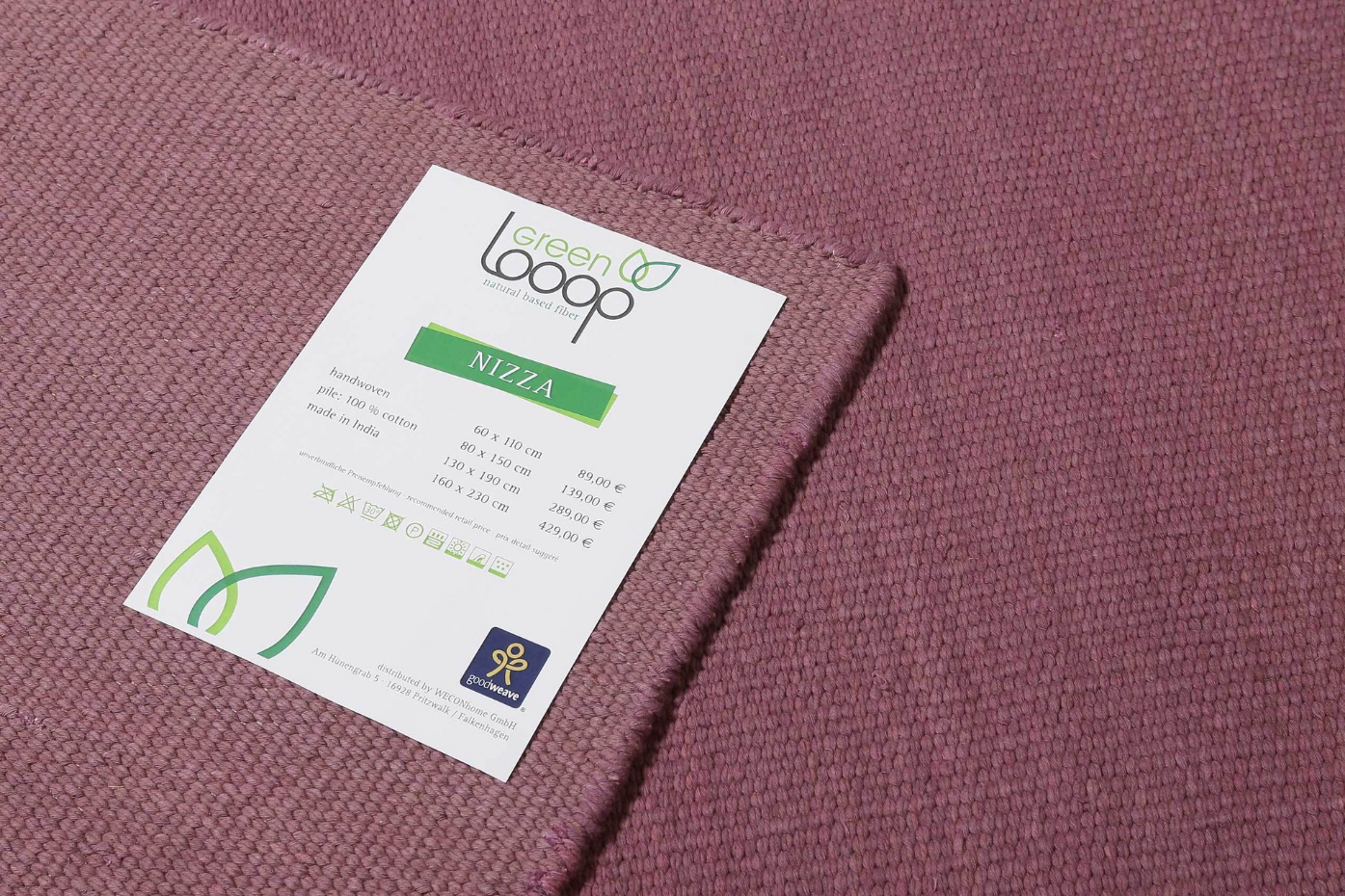 Tapis en coton, tissé main ,  NIZZA