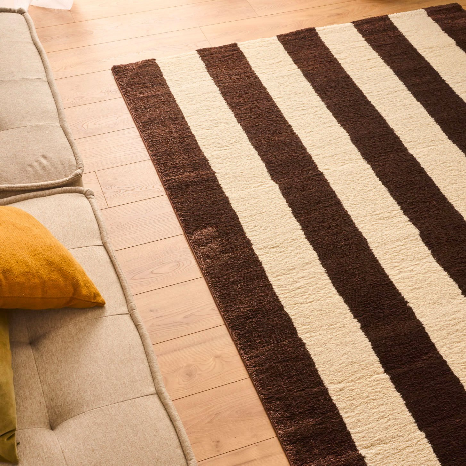 Tapis bicolore à rayures GROOVY
