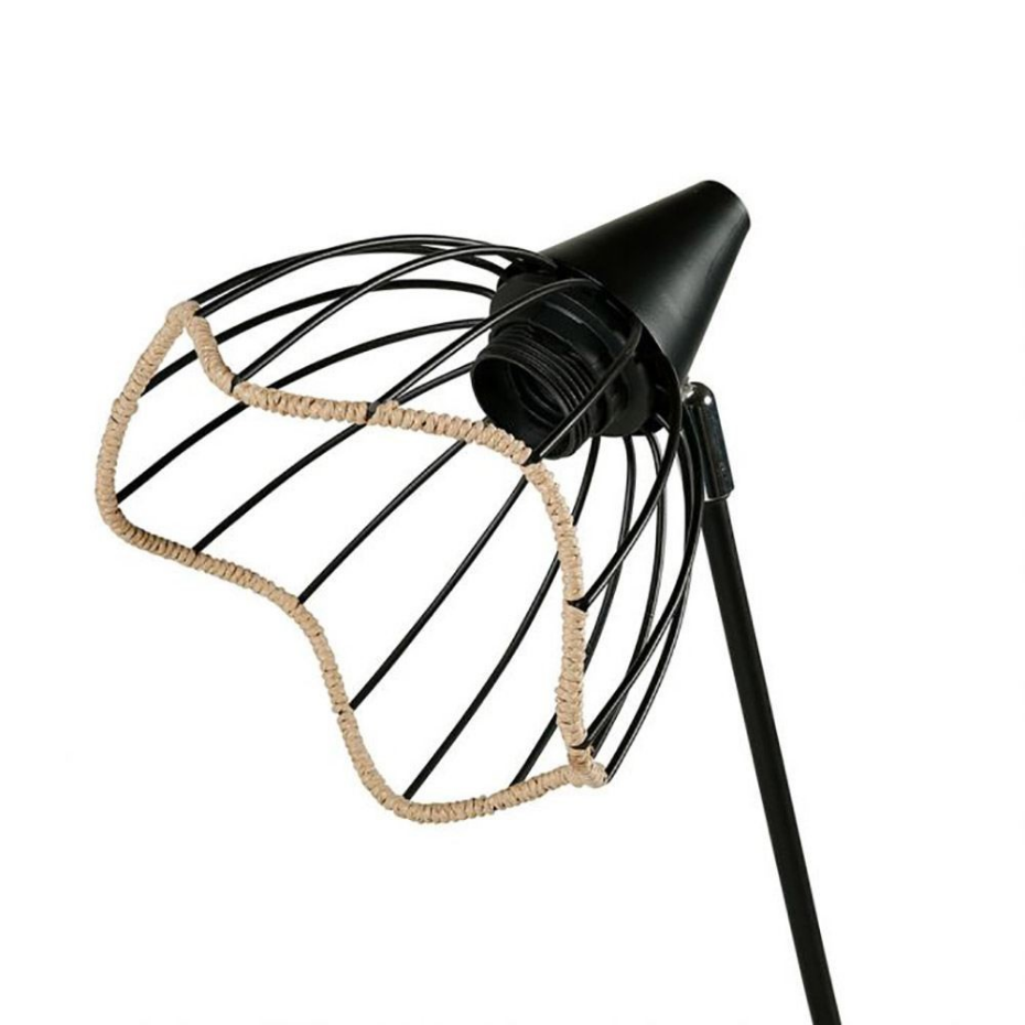Lampe Métal Noir Abat-jour Filaire Corde