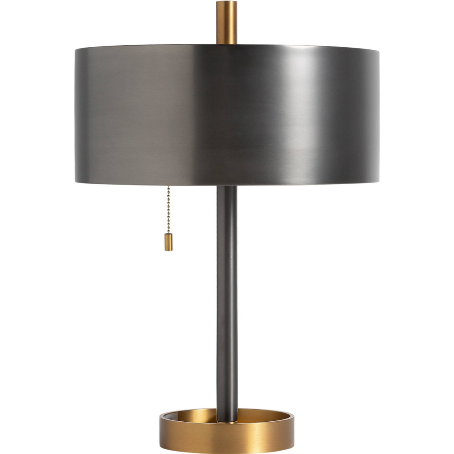 Lampe de salon art déco en fer et marbre