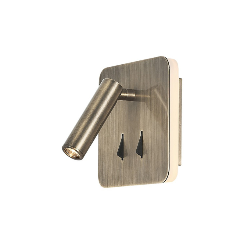 Applique Led Tête De Lit laiton patiné Cayman II
