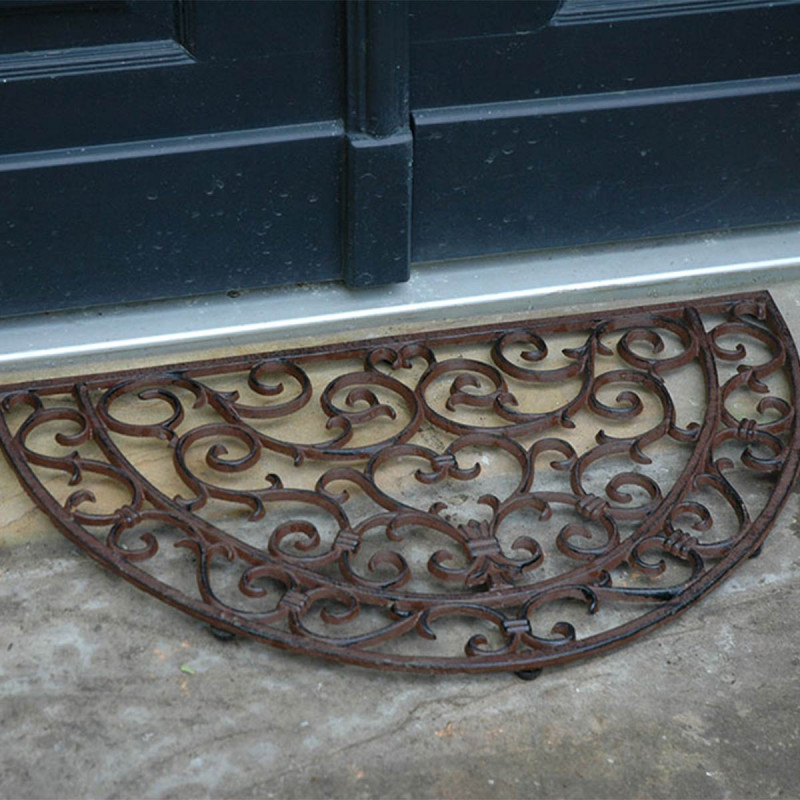 Paillasson Demi-rond En Fonte Ajouré 69 Cm